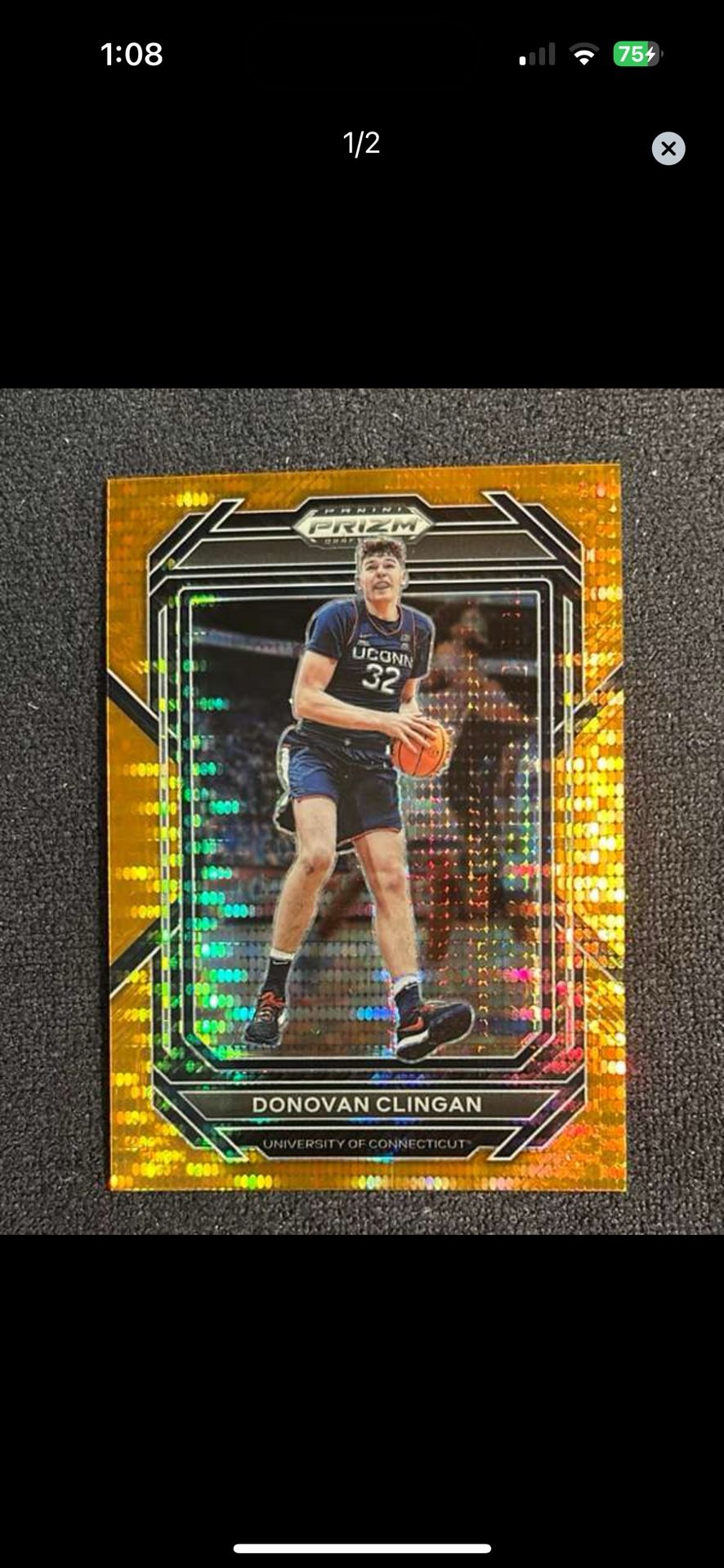 Donovan Clingan Rookie Card 49 Refractor.