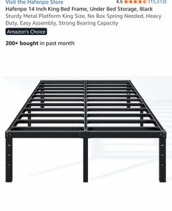 Metal King bed frame