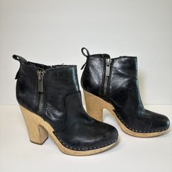 Dolce Vita Women’s Black Booties Size 8 👢 Trendy Yellow Sole 💛 Stylish