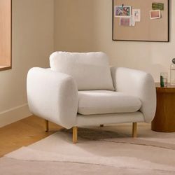 Article Sanders Ivory Wool Boucle Lounge Chair