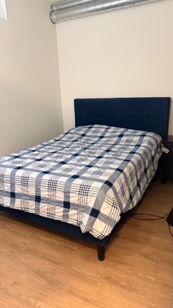 Bed with mattress