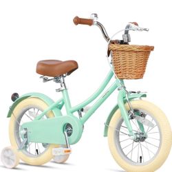 Little Molly 12-20 Inch Kids Bike, Retro Cruiser Girls Bike for Toddlers and Children Ages 2-13 Years, ‎Kids Bicycle with Wicker Basket.