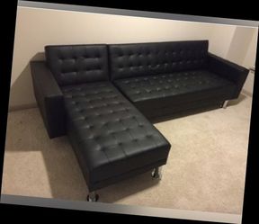 New Black Futon Sectional Sofa