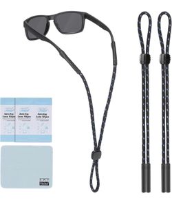 Glasses Holder Strap 2 Pcs- Sports Sunglasses Strap & Eyeglass String Lanyard