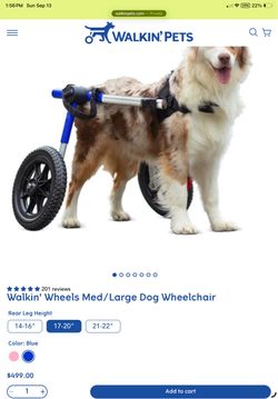 Walkin’ Wheels Dog wheels. Size med/large.