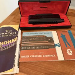 HOHNER CX-12 Chromatic Harmonica in Key of E Black with case in excellent condition made in German