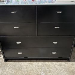 52x42 Black Dresser (accompanying Mirror Not Photoed)