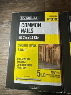 Common nails 6D 2in x 0.113 5lb with 793 pcs