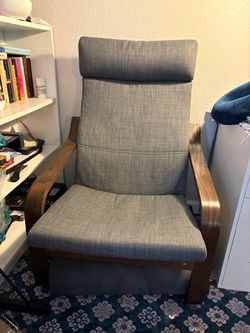 IKEA POÄNG Armchair Gray Fabric