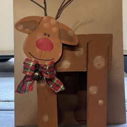 Wooden Rudolph Christmas Decor 