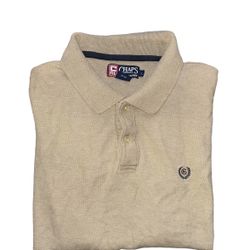 Chaps Ralph Lauren Beige Collared Buttoned Tee
