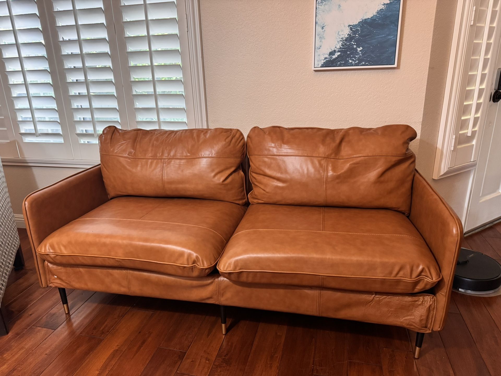 Brand New Leather Coach Love Seat Sofa