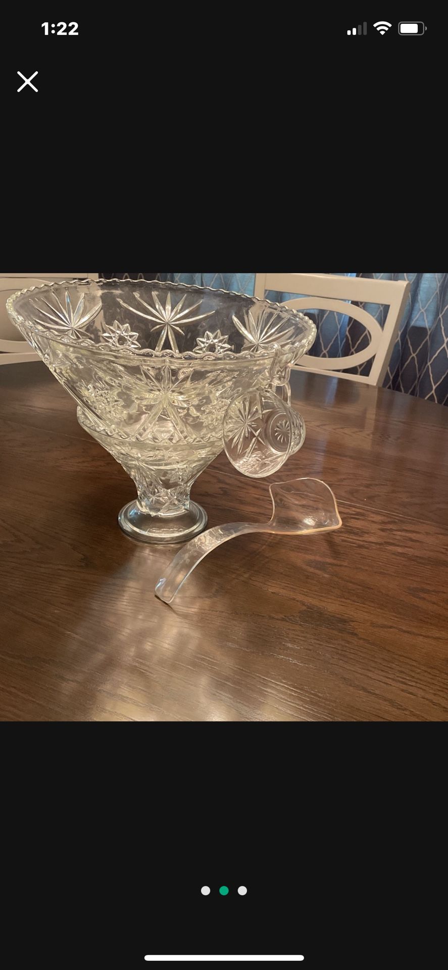 Punch Bowl Glass w/11cups
