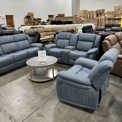 Premium Living Room Recliner 3pc Set (1/19)