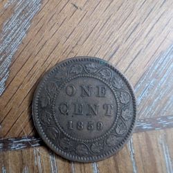 Rare 1859 Canadian Large Cent