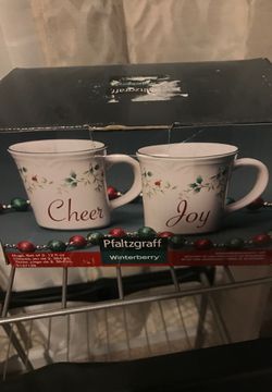 Pfaltzgraff mugs set of two brand new in box never been opened Thumbnail
