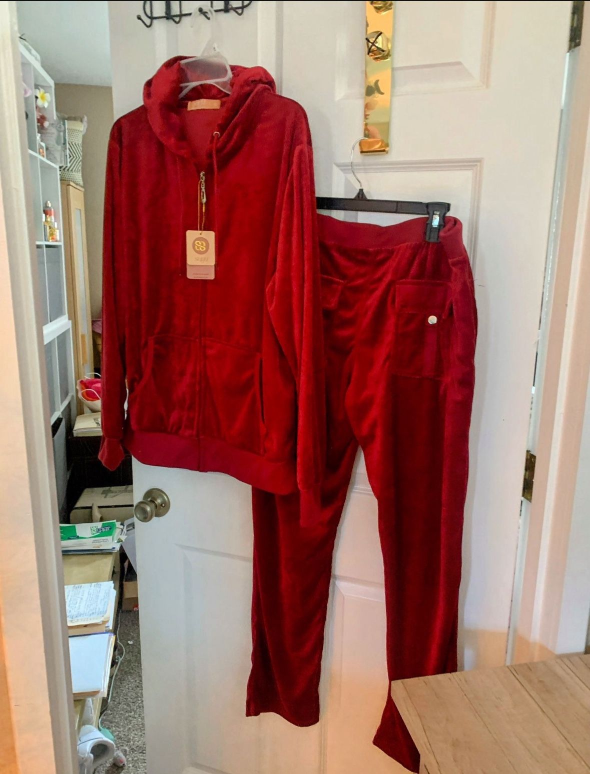 Candy apple red new jumpsuit