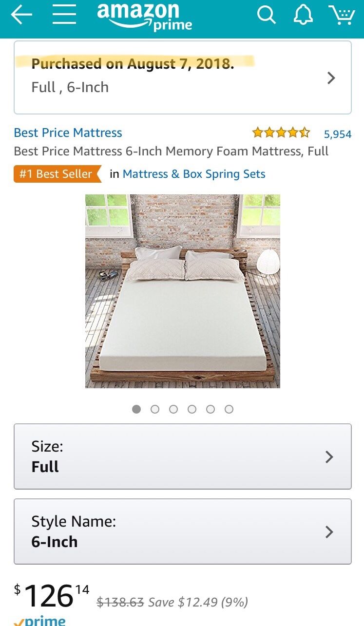 Barely used full mattress