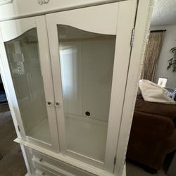 Beautiful Armoire Dresser Glass Door Front