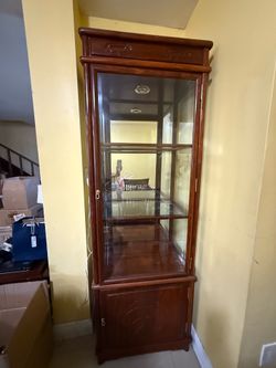 Wood glass cabinet / display / china cabinet