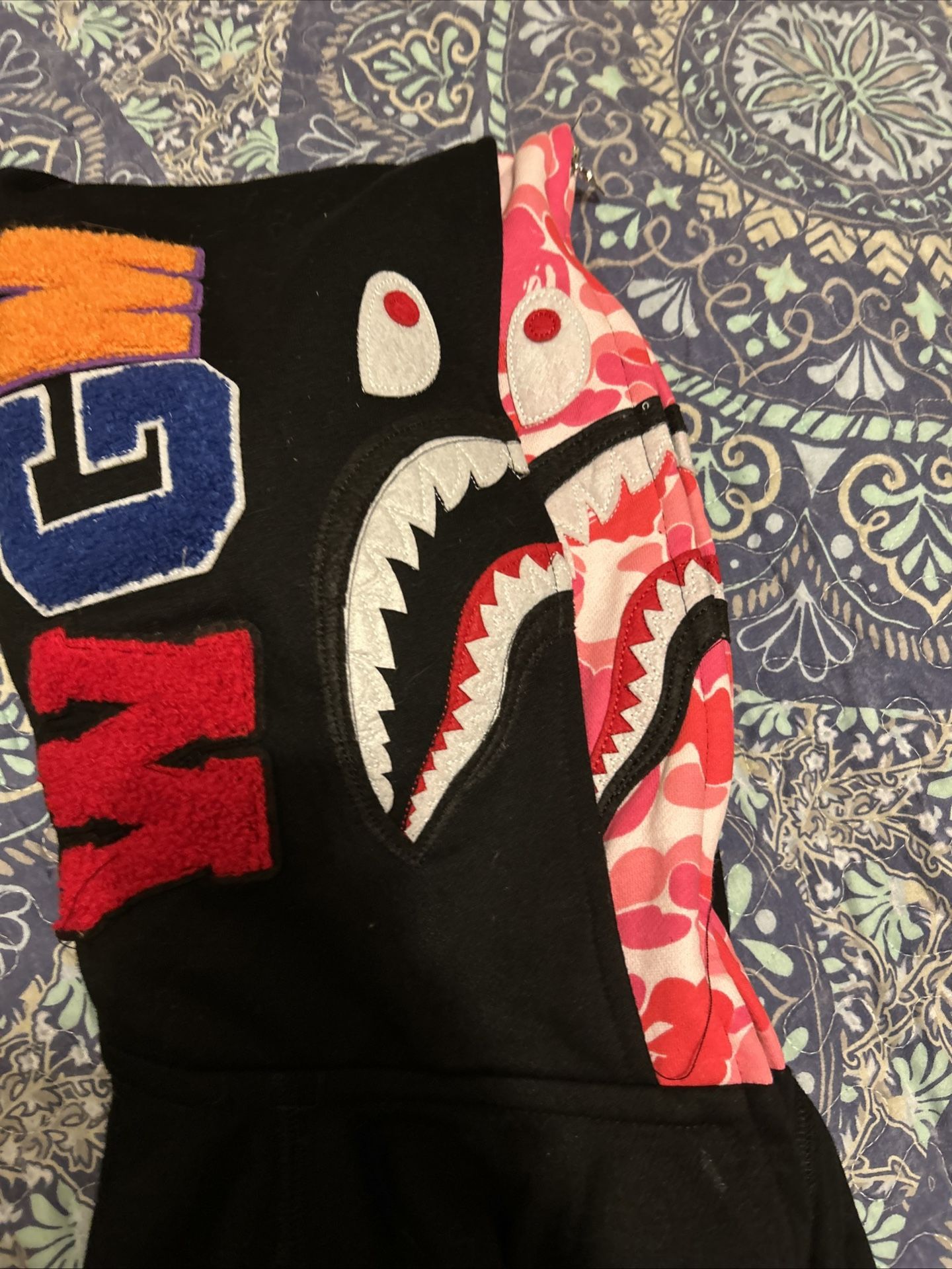 BATHING APE ABC SHARK HOODIE PINK CAMO