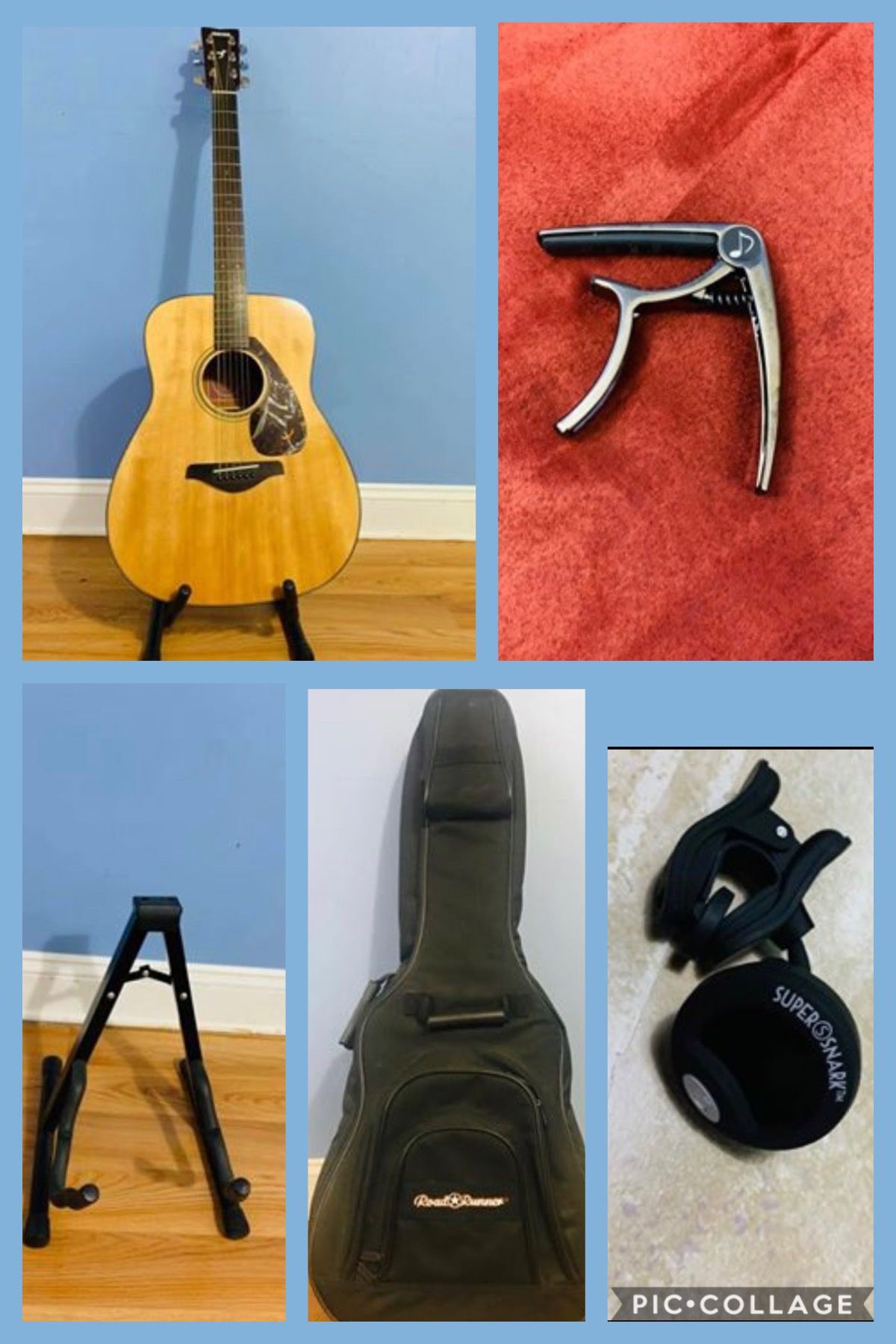 Yamaha Acoustic Guitar with all the accessories
