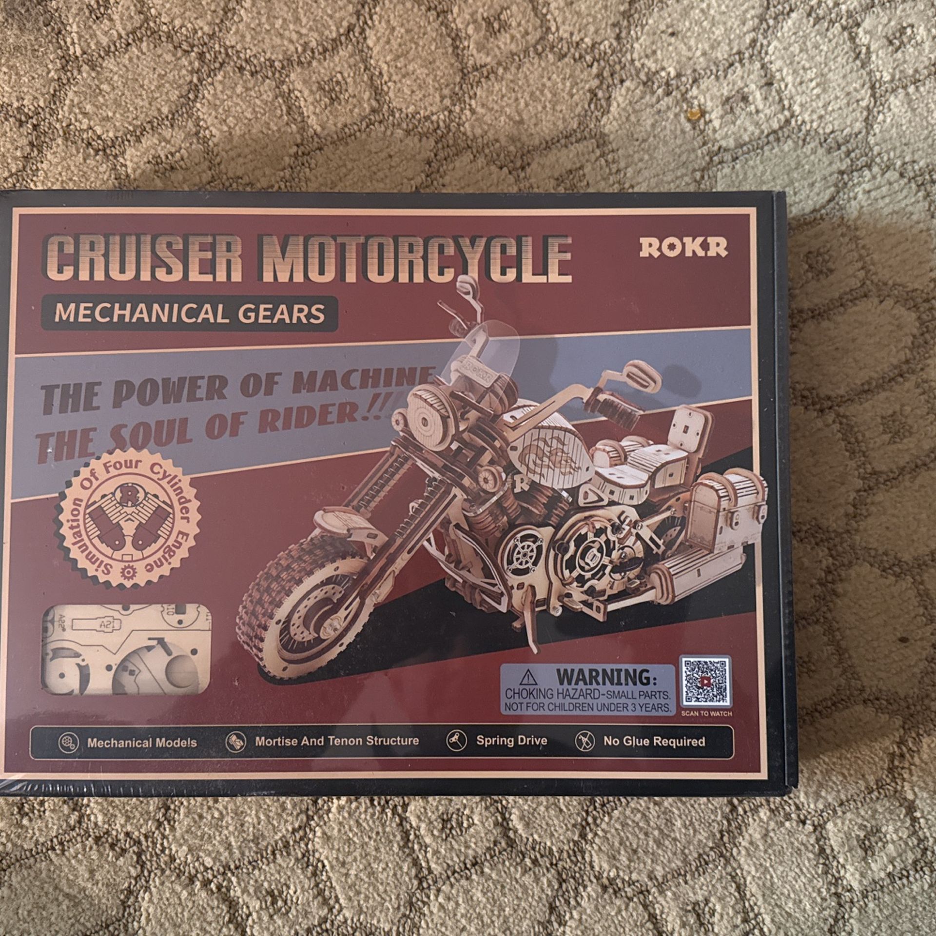 Cruiser Motorcycle Plywood Puzzle