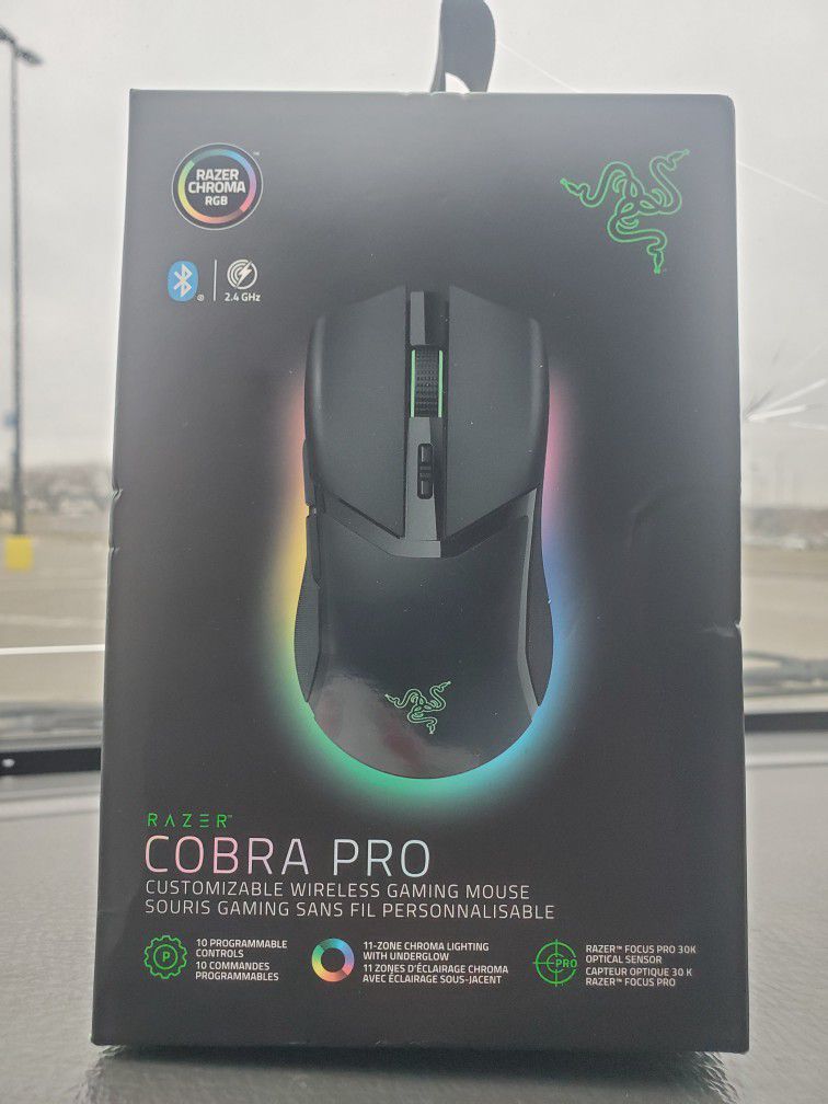 Razer Cobra Pro Lightweight Wireless PC Gaming Mouse with Razer Chroma RGB, Customizable Controls