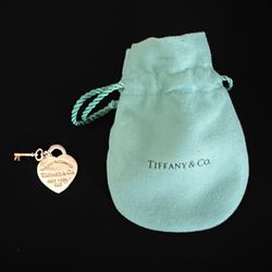 Tiffany Heart Tag W/Key Pendant