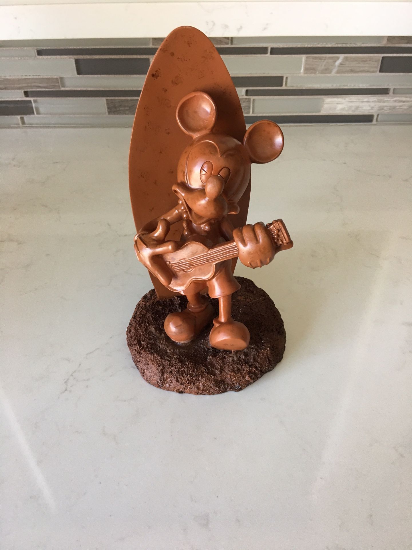 Disney Mickey Mouse Surfboard and Ukulele  Figurine 