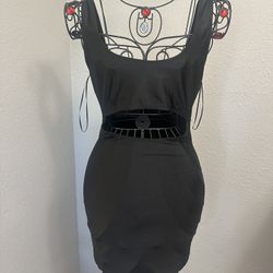 Black Sleeveless Bodycon Cocktail Dress