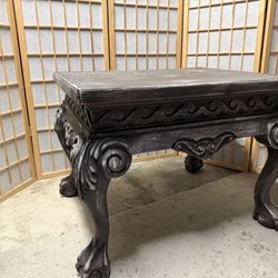 Vintage Baroque Coffee Table — Textured Distressed Finish