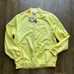 Friends TV Show Yellow Bomber Womens Jacket Size L Central Perk NWT Unisex