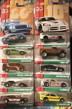 Hot Wheels 50 Years Complete Set Of 10
