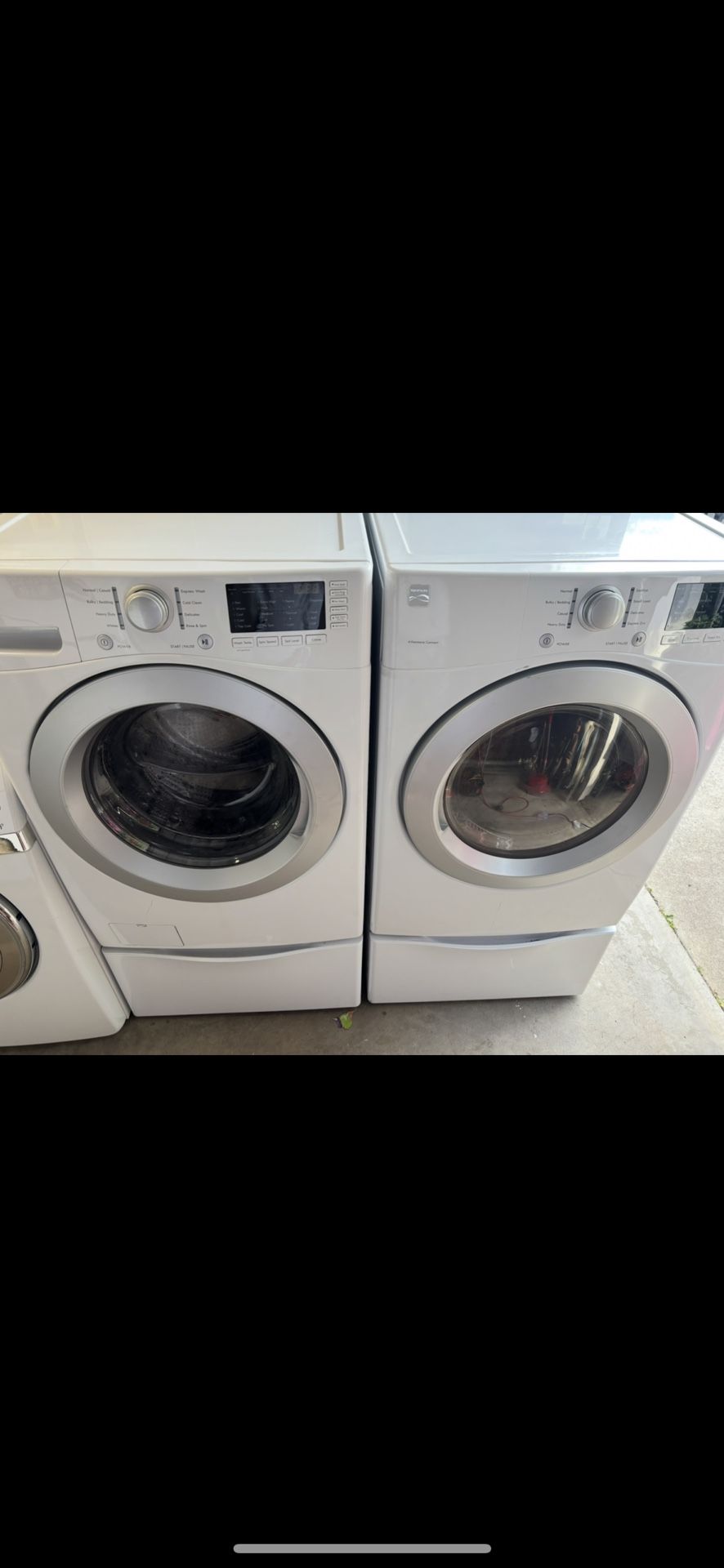 Kenmore front loading super capacity washer and electric dryer will deliver and install