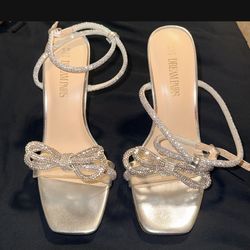 DREAM PAIRS Women's Rhinestone Ankle Strap Dress Sandals