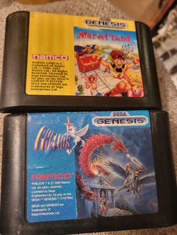 Two Sega genesis games marvel land And phelios