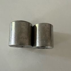 Lot of 2 Unbranded Socket,12 Point, 1/2" Square Drive Socket (11/4 & 1/18)Taiwan