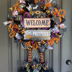 Halloween Handmade witch Wreath