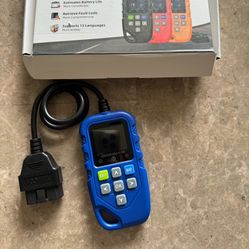 OBD2 Scanner Color Screen Code Reader, Easy to Clear Engine Fault Light, Live Data, Freeze Frame, Diagnostic Scan Tool Read Voltage/Life for OBDII Veh