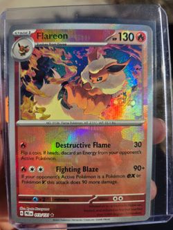 Flareon (Master Ball Pattern) 013/131 Holo Rare Prismatic Evolutions Pokemon NM
