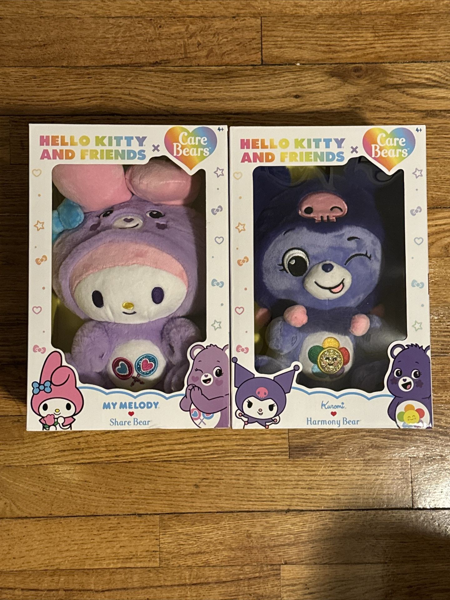Hello Kitty Cheer Bear 10.5" Care Bear Plushes MY MELODY x KUROMI Collector SET