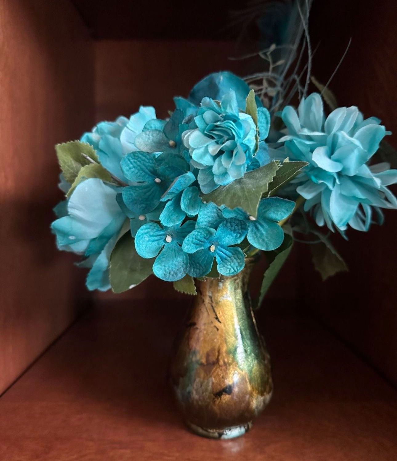 Cute Vase With Faux Flower