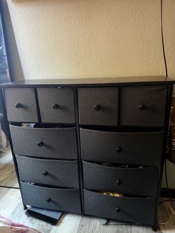 10-Drawer Fabric Dresser Storage Tower