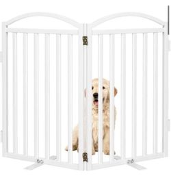 Metal Freestanding Dog Pet Gate Indoor or Outdoor 32" High and 40" Wide New, Open Box