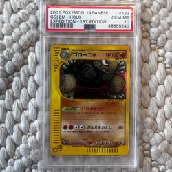 2001 POKEMON JAPANESE EXPEDITION 1ST EDITION #122 GOLEM-HOLO PSA 10