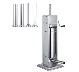 7L Stainless Steel Sausage Stuffer, Vertical Manual Sausage Stuffer Sausage Maker 