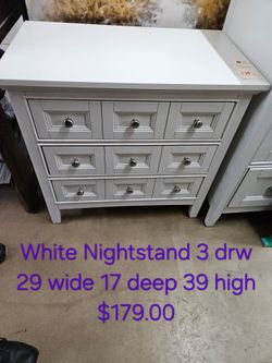 White 3-Drawer Nightstand We are located at 2811 East Bell road. Another Time Around Furniture.