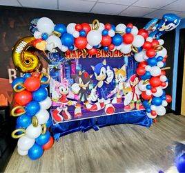 Sonic the hedgehog backdrop birthday