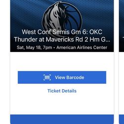 Thunder At Mavericks Game Tickets 